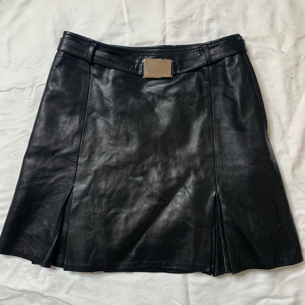 Pellessimo Paris Woman’s belted Real Leather Skirt